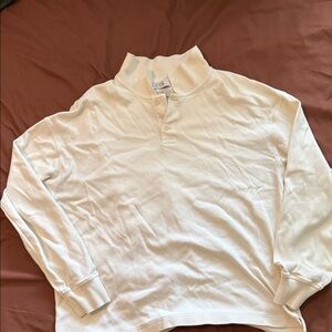 COS Men's Cream Button Down Shirt - waist height